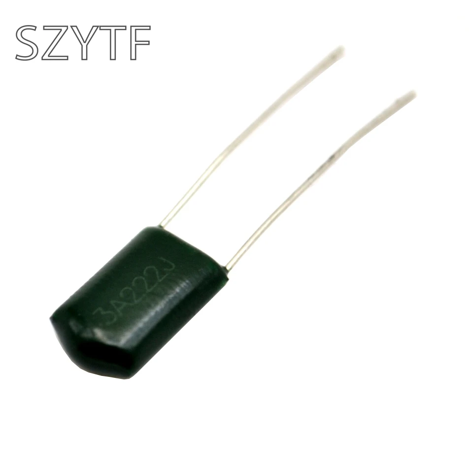 Расстояние 3A222J 1KV 1000V 2200PF 2.2NF Полиэстеровые конденсаторы (100 шт./лот) | Электронные