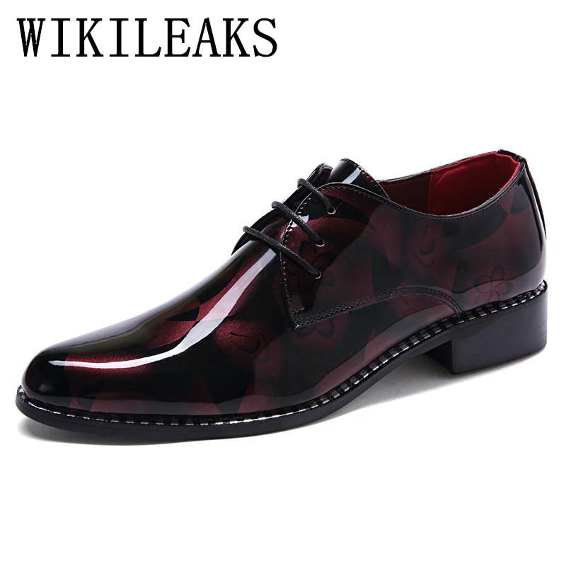 

spike dress shoes men 2019 herenschoenen patent leather black shoes designer version formal shoes zapatos oxford hombre derbies