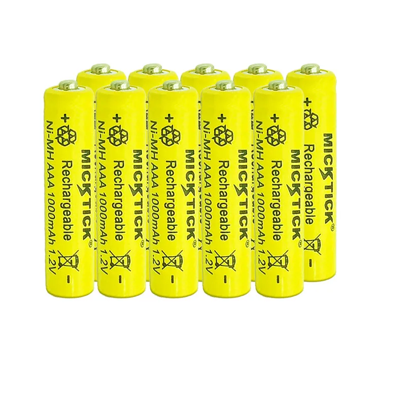 10pcs/lot New AAA 1000mAh NI-MH 1.2V Rechargeable Battery 3A 7# rechargeable battery for camera toys | Электроника