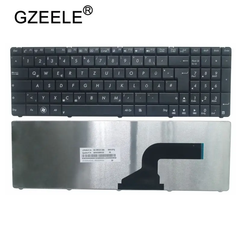  GZEELE Laptop Keyboard Replacement German Qwertz GE Keyboard For Asus A52N B53 F55A F55C F75 F75A F
