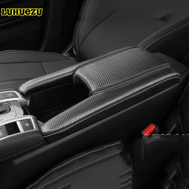 Carbon Fiber font b Car b font Leather font b Car b font Central Armrest Console