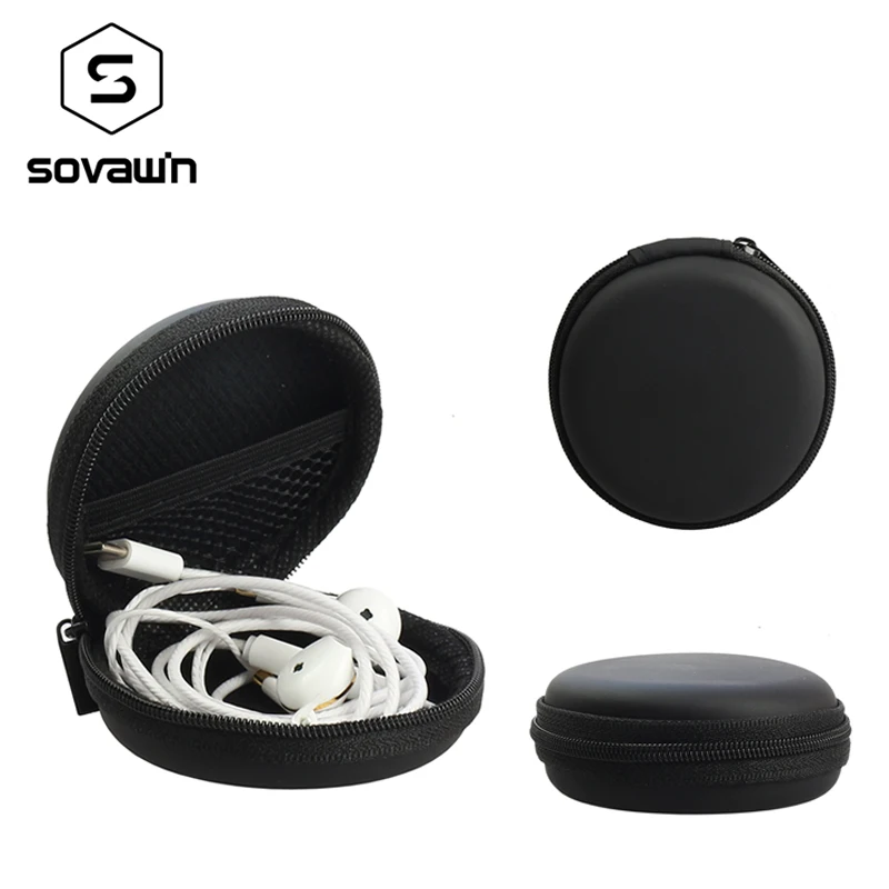 

Sovawin Portable Earphone Accessories Storage Carrying Case Hard Bag Earphone Earbuds Collect Box Coin Case Bag for Earphopne