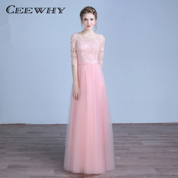 

CEEWHY Robe De Soiree Mother of the Bride Dress Women Lace Evening Dresses Prom Dresss Long Abendkleider Women Tulle Maxi Dress