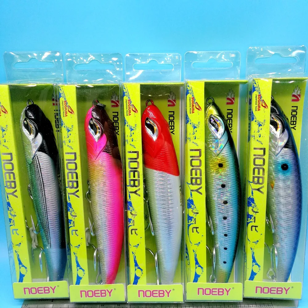 

NOEBY 1pcs NEW Sinking bait 63g/150mm Variable Sinking pencil lure 5colors big Marlin Tuna Trolling Fishing Lures