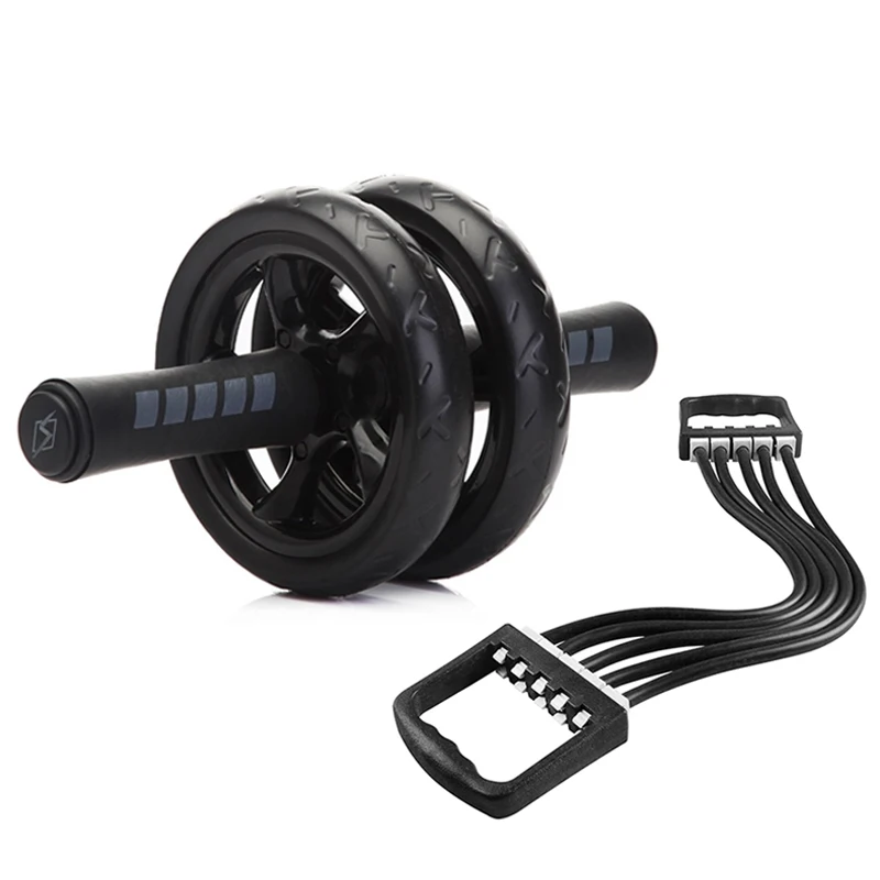 

Set No Noise Abdominal Wheel & Resistance Bands Ab Roda Abdominal Exercise Rollers with Mat for Exercise Fitness Muscle Trainer