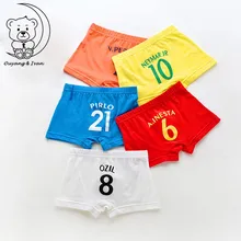 5 шт./партия, детское хлопковое мягкое нижнее белье для мальчиков детские шорты с героями мультфильмов трусы-боксеры для маленьких мальчиков трусы-боксеры в полоску для подростков