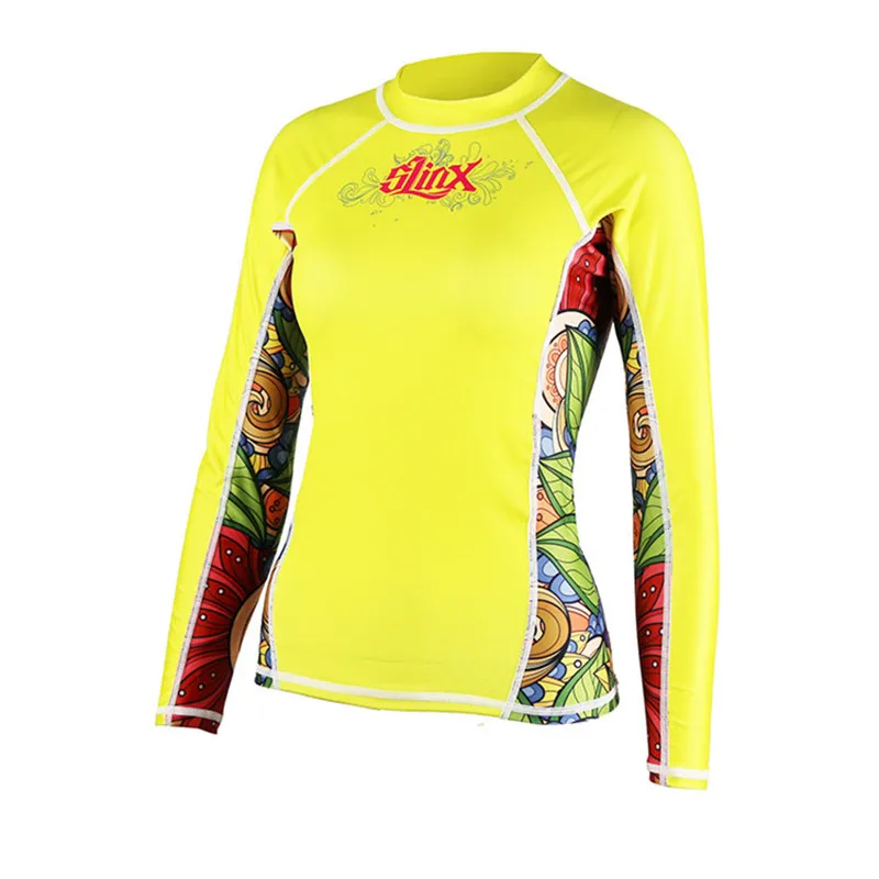 2017 Lycra women rash guard shirts swimwear long sleeve surfing clothes suit rashguards womens