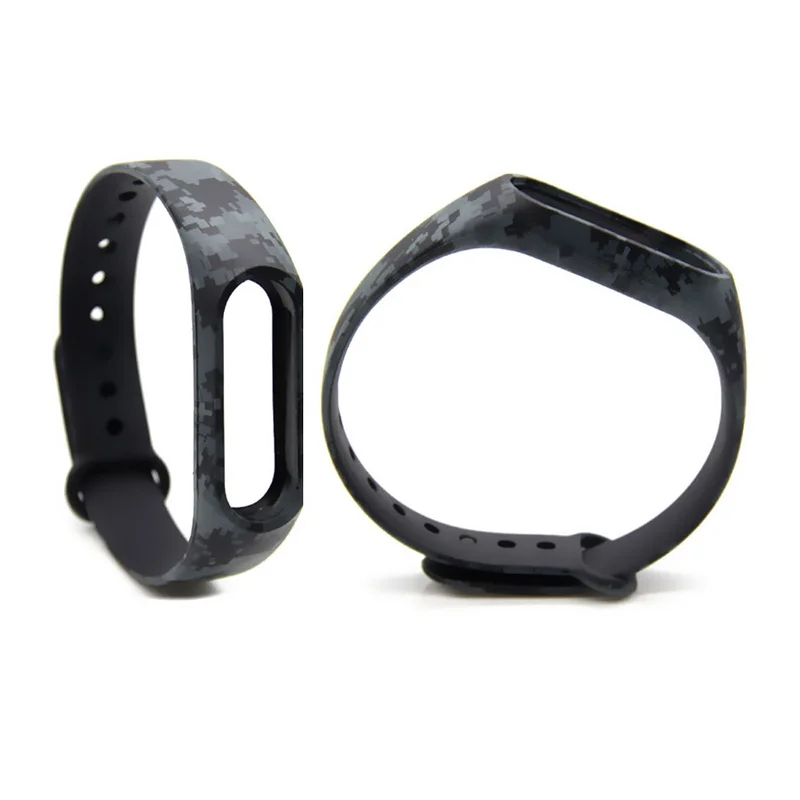 NEW Flower Camouflage Mi Band 2 Wrist Strap for Xiaomi Mi Band 2 Strap Silicon WristBand Bracelet Sport Watch Strap