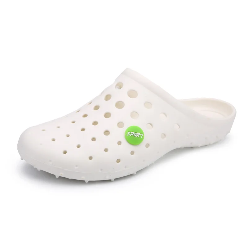 Men Summer slippers Fashion EVA Croc Carved Men Sandal Slides Mens Flat Slipony Hollow Out Beach Shoes Large size