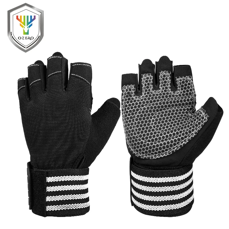 Перчатки OZERO для тяжелой атлетики спортивные гантели штанга тренажерного зала