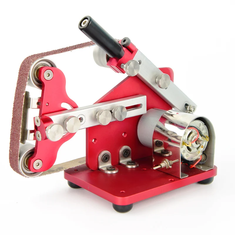 DC 12 24V Мини ленточный станок микро Настольный полировальный DIY шлифовальный 7000