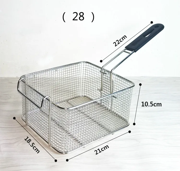 28 вариантов фритюрница из нержавеющей стали экран картофель фри рамки квадратный фильтр сетки зашифровать дуршлаг формы жарки корзины фритюрницы сетки