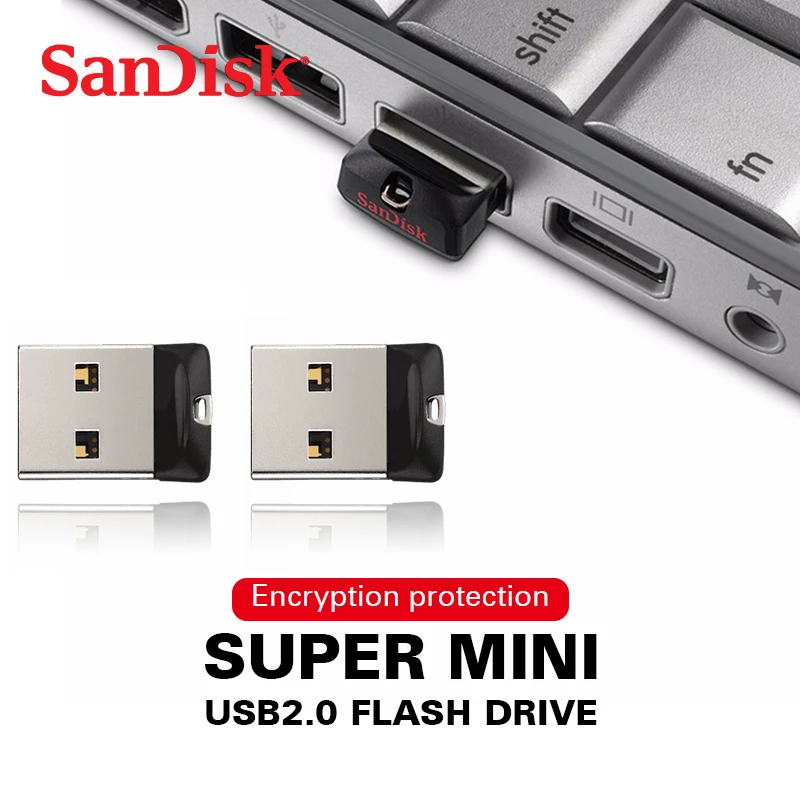 SanDisk USB 2,0 SDCZ33 мини-флеш-накопители 64 ГБ 32 ГБ 16 ГБ 8 ГБ USB флеш-накопитель U диск USB флешка для ПК