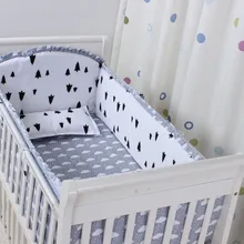 Промо-акция! 6 шт. набор постельного белья для детей мальчиков и девочек, комплект детской кроватки, горячая Распродажа,, включает в себя(бамперы+ простыни+ наволочки