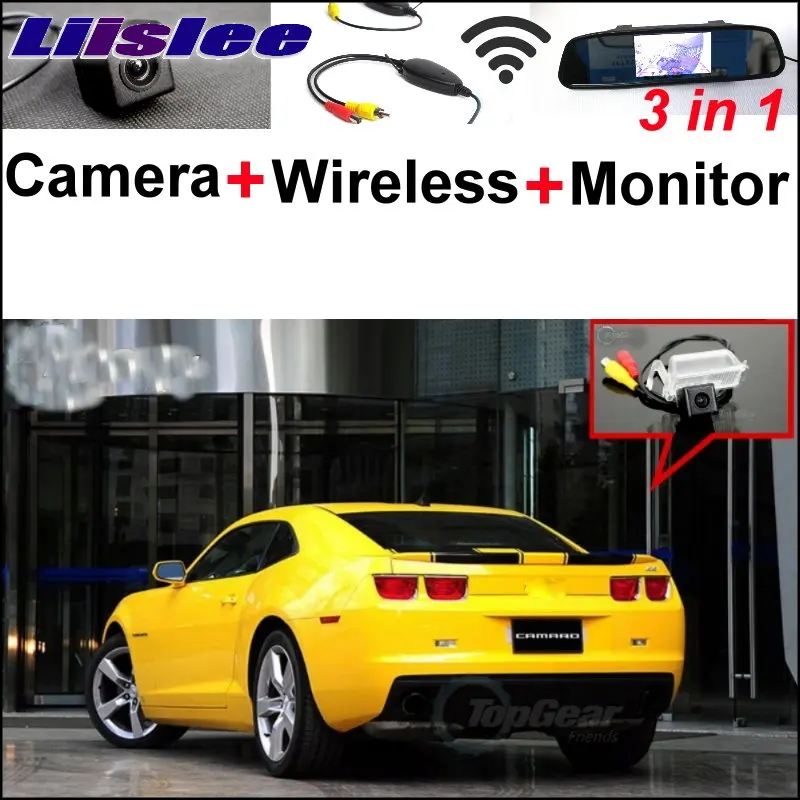 

Liislee 3 in1 Special Rear View Camera+Wireless Receiver + Mirror Monitor Easy Parking System For Chevrolet Camaro SS 2010~2015