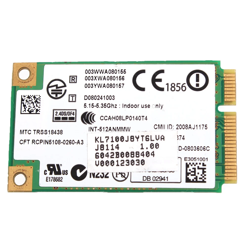 Беспроводной адаптер карта WiFi Link 5100(512AN_MMW) a/b/g/Draft-N PCIe мини PA3655U-1MPC для Toshiba