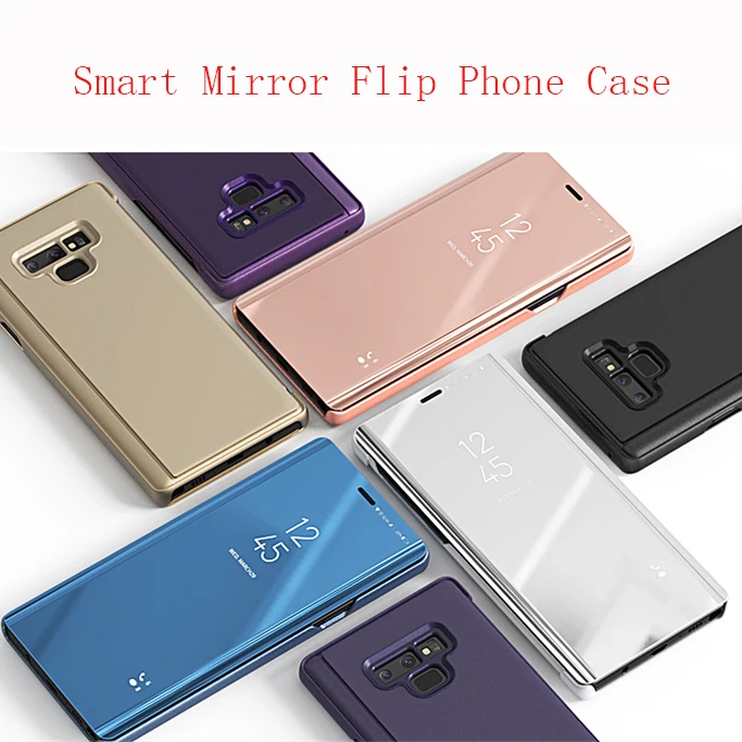 

Smart Mirror Flip Cases For Samsung Galaxy J4 Plus J3 J5 J6 J8 J2 Pro Prime 2016 2017 2018 Phone Case For Samsung Note 8 9 3 4 5