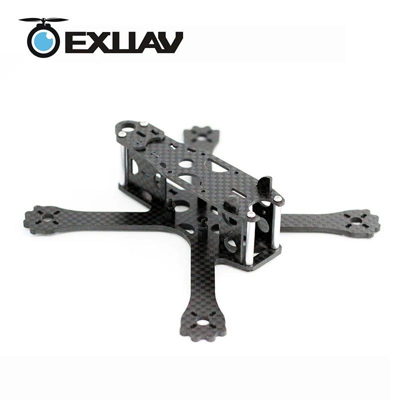 Exuav max 135x135 мм Колесная база 2.5 рычаг углеродного Волокно Racing Drone Рамки комплект для