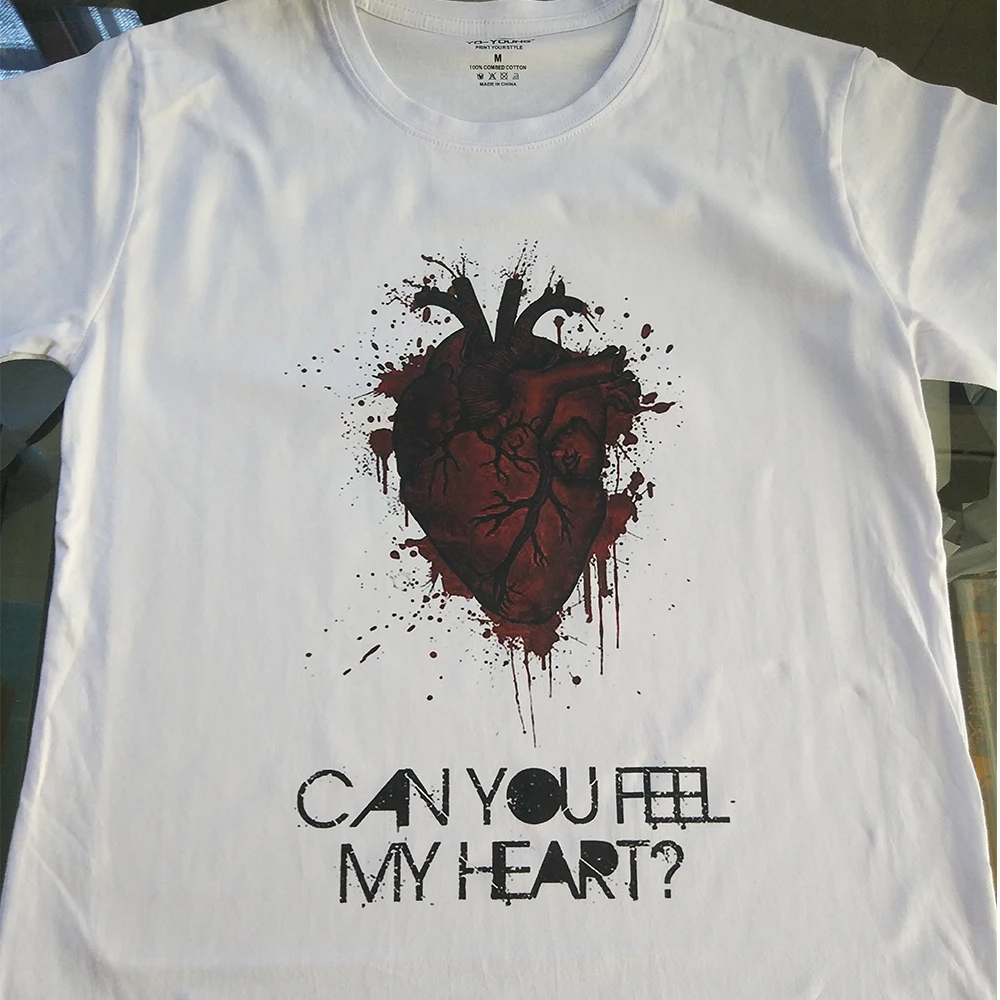 Bring Me The Horizon Can You Feel My Heart мужские футболки с цифровым принтом, чёсаный хлопок, 180 г/м2, мужские футболки на заказ
