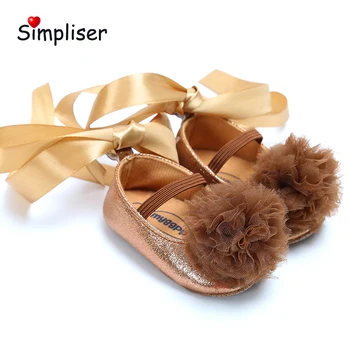 

Bandage Ball PU Leather Dress Shoes For 0-18M Newborn Baby Girls Slip-on Anti-slip First Walkers Infant Botas Toddler Crib Shoes