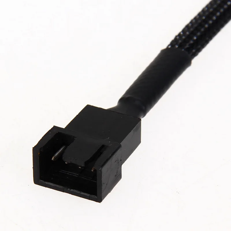 5 шт. 4-контактный вентилятор кабели Splite до двух 4pin и 3pin мужской ШИМ черный разъем случае вентилятор расширение плетеный кабель для