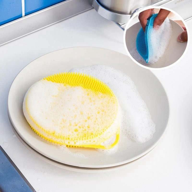 Silicona Limpieza cepillo Limpieza Hogar cepillo para Limpieza de Pan suave colgar cocina accesorios herramientas de Limpieza del Hogar