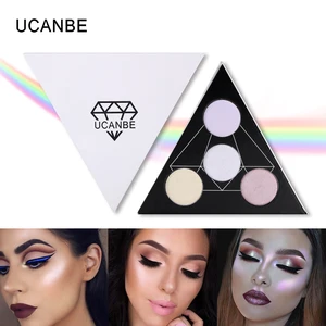 UCANBE бренд треугольники хайлайтер косметическая пудра Макияж палитры комплект свечения подсветка Аврора мерцающий бронзатор уход за кожей лица скрасить - изображение