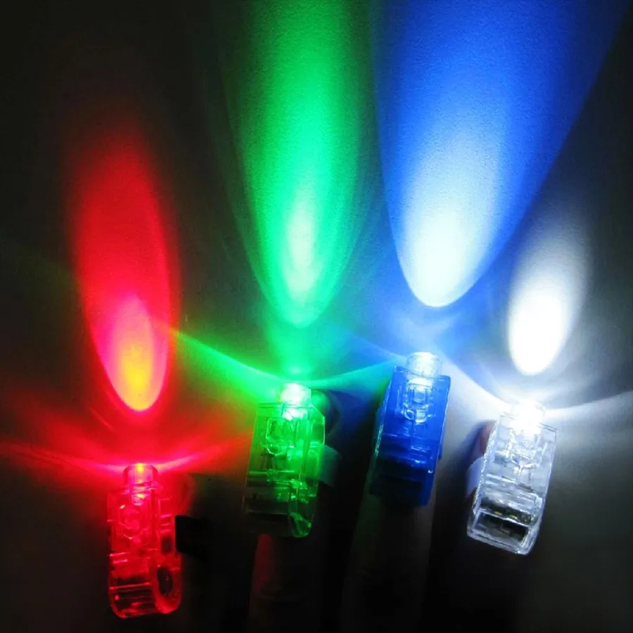 100 шт./лот светодиодный пальчиковые светящиеся яркие цветные лазерные светящиеся лампы для рождества, свадьбы, праздника, вечерние, декоративные
