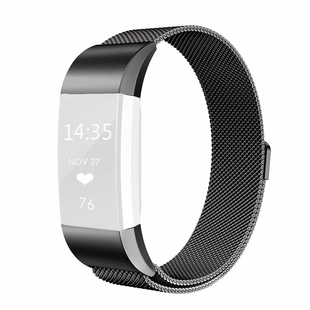 Magnetic Milanese Loop Wrist Strap Stainless Steel Band for Fitbit Charge 2 Men Woman Adjustable Replacemnt ( No Watch ) | Электроника