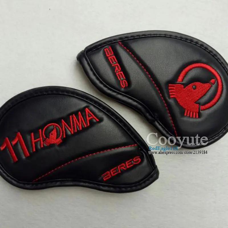 Новинка HONMA Golf головной убор PU утюги для гольфа крышка головки 4-11 S унисекс черный или красный клубный головной убор Cooyute
