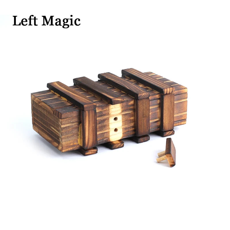 Big Size Wooden Antique Precious Treasures Box Develop Brain Magic Tricks Props 