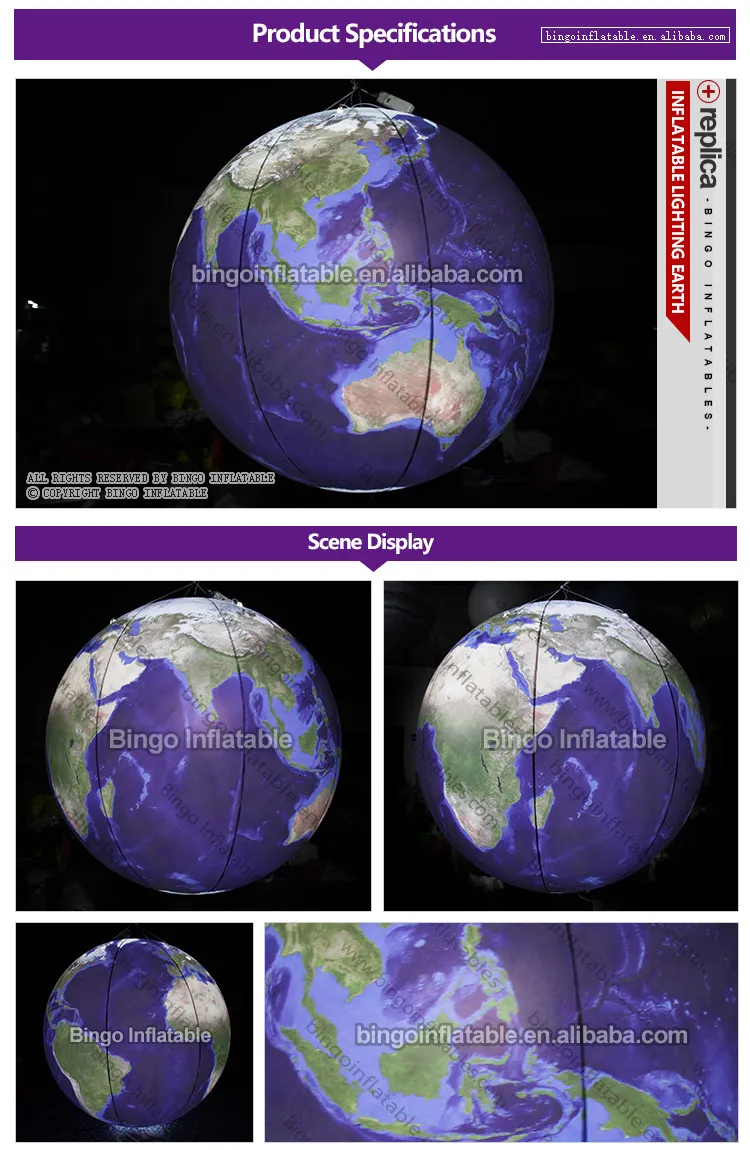 Бесплатная доставка, светодиодный надувной глобус, надувные шары, надувные шары-планеты, модель с подсветкой, вечерние украшения