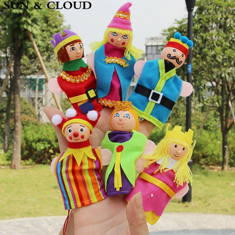 6 Pcs/Set Finger Puppet Doll Queen Puppet Toy Means Even Dolls Puppet