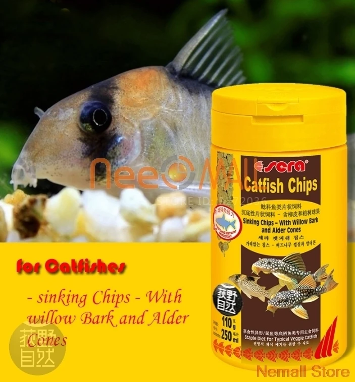 Sera Catfish Chips Fish Food Flakes Feeder Tropical Veggie Fect Pleco