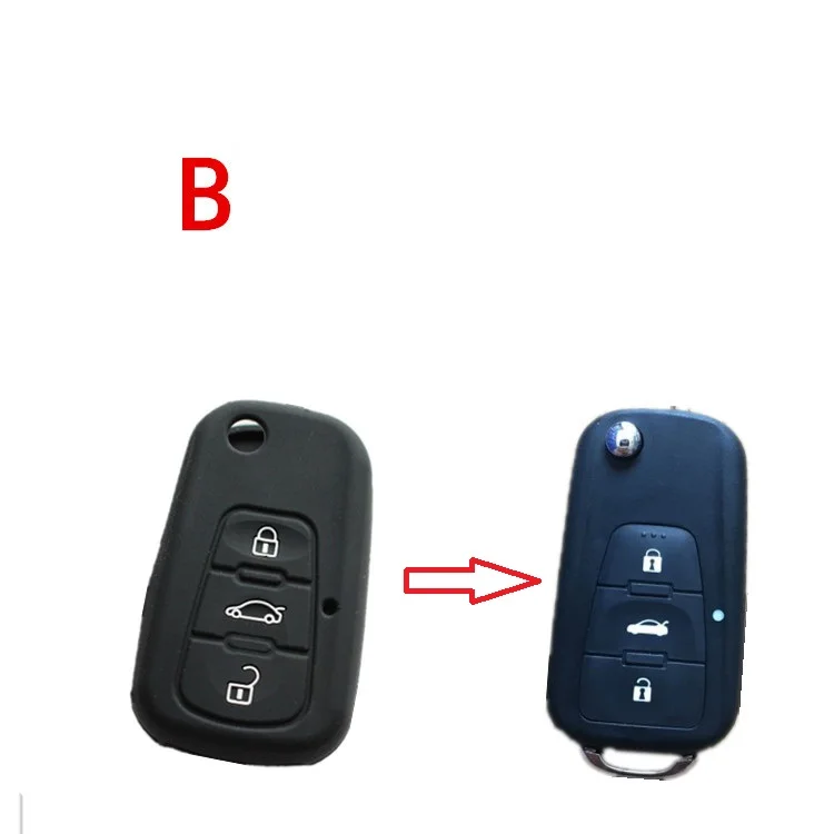 

3 models Key Case silica gel key cover black color for Chinese SAIC ROEWE MG5 Auto car motor parts