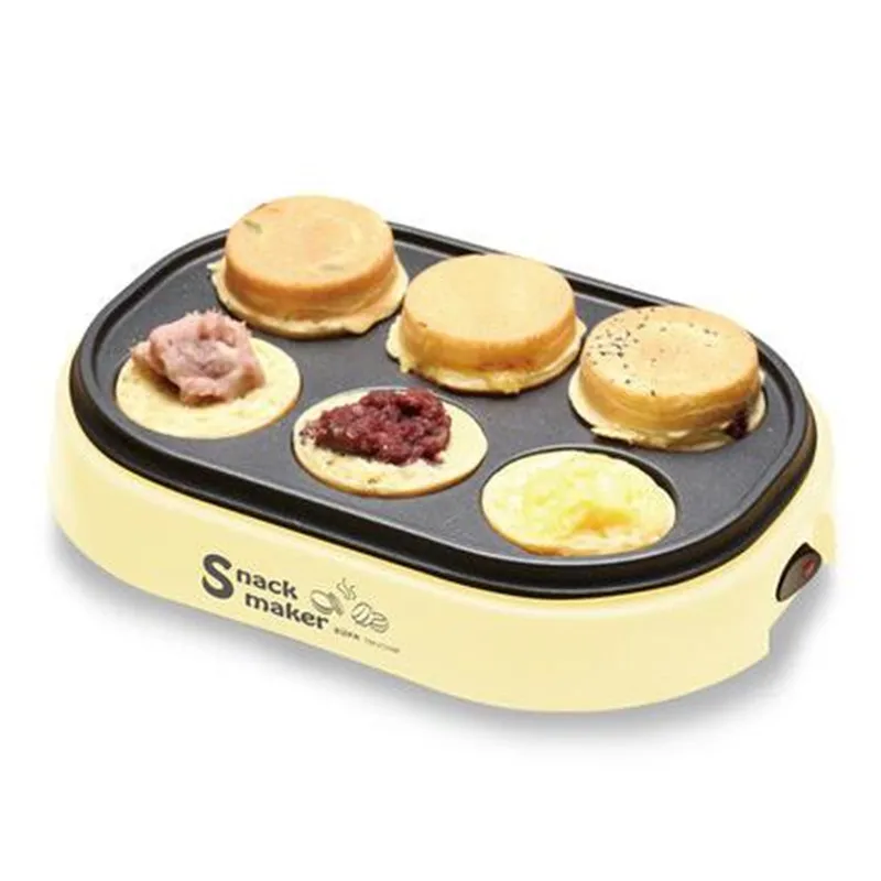 220V Electric Hamburger Red Beans Cake Pie Maker Machine Non stick Eggs Roasted Pancake Frying