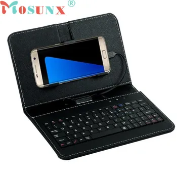 

Mosunx Advanced 2017 mini General Wired Keyboard Flip Holster Case For Andriod Mobile Phone 4.2''-6.8'' 1PC