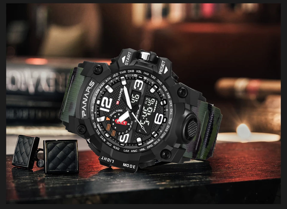 Sports Watch Military Men PANARS LED Digital Wrist Watch Electronic Chrono For Running Fitness G Watches Water Resistant S Shock (19)