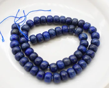 

loose beads blue lapis roundel 10*6mm for DIY jewelry making necklace FPPJ wholesale beads nature 15inch
