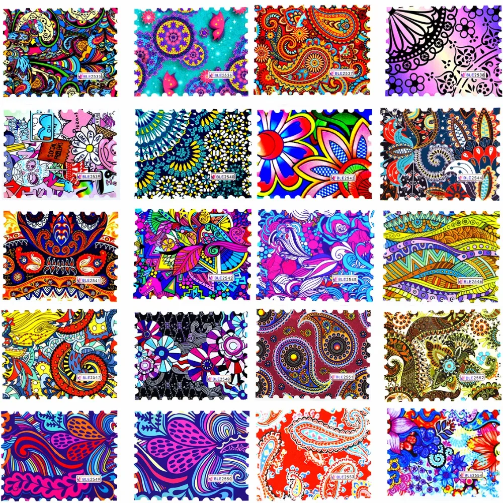 

1 Sheet 2017 New Fashion Colorful Full Cover Stamp Nail Sticker Nail Art Water Transfer Decals for DIY Nail Decor