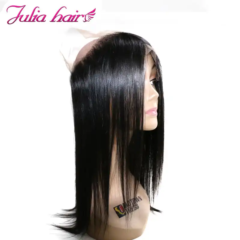 Ali Julia Hair Peruvian Straight Human Remy Hair 360 Lace Frontal