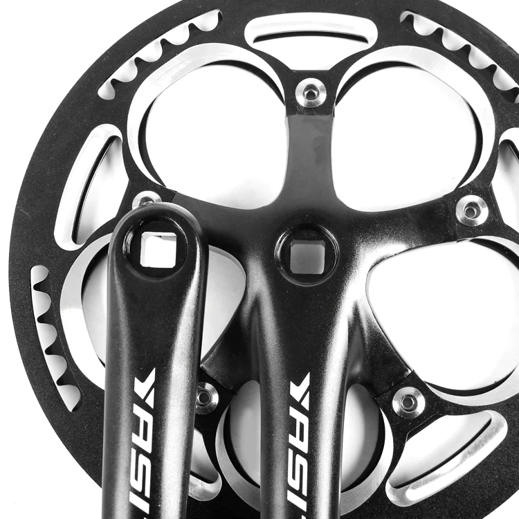 Велосипедная цепь колеса из алюминиевого сплава 52 т односкоростной складной велосипед зубной диск с ЧПУ щит квадратное отверстие зубной диск
