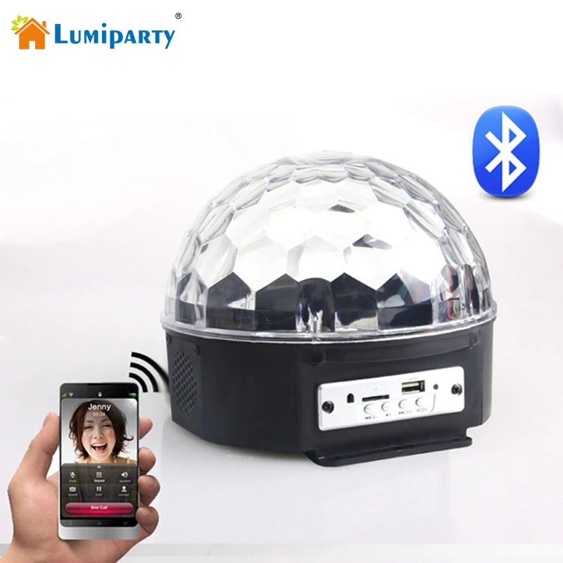 

LumiParty BLUETOOTH MP3 Crystal Magic Rotating Ball Remote control 6 color disco balls lights DMX Disco Stage Lighting Christmas