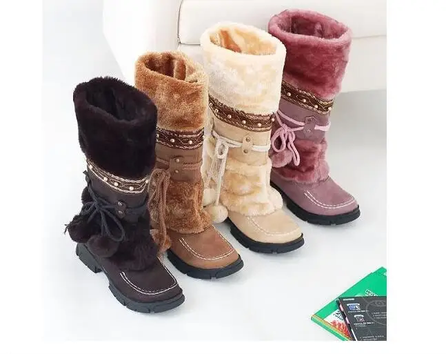 XDA/ г. Новые зимние теплые ботинки на шнуровке ботинки на высоком каблуке с густым мехом женская обувь модные пикантные высокие зимние ботинки размер 35-43