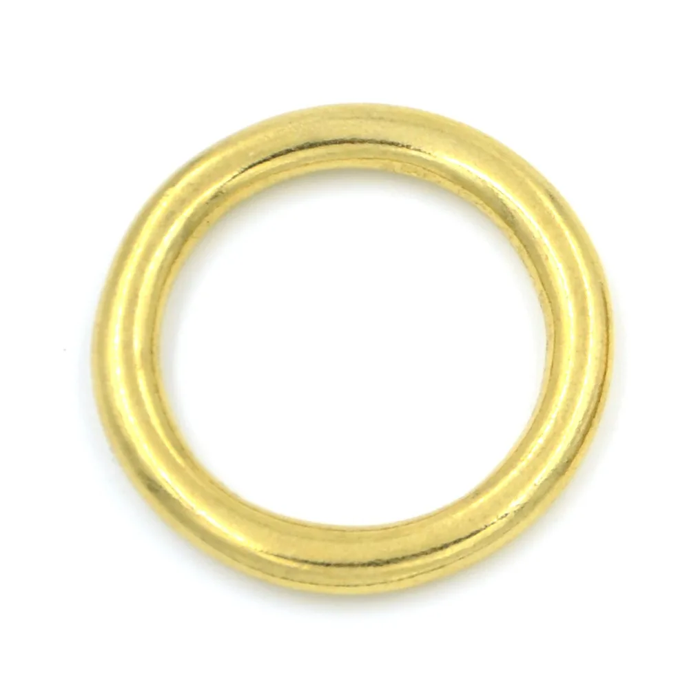 5pcs 25mm Solid Brass O Rings of leather Accessory Cast High Quality