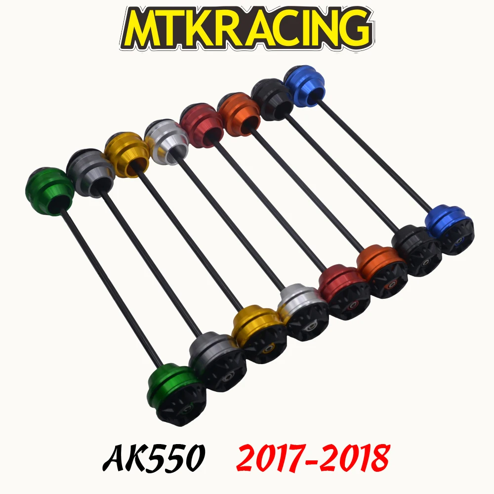

MTKRACING For Kymco AK550 2017 AK 550 2018 CNC Motorcycle Front Rear wheel Axle Slider shock absorber Falling Protection