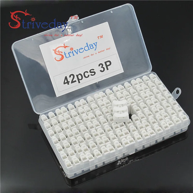 42 штук в штучной упаковке 3p тройной провод пружинный клеммный блок ...