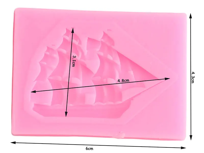 3D парусник силиконовые формы смолы глины помадка формы для пирожных сделай сам украшения инструменты кухня выпечки Кекс Шоколад мастика формы