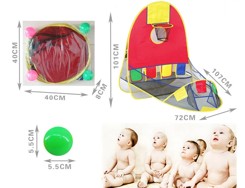 Мяч палатка игровой дом баскетбольная корзина палатка океан мяч бассейн открытый в помещении Спорт Детские игрушки Пляж Газон Игровая палатка забивание