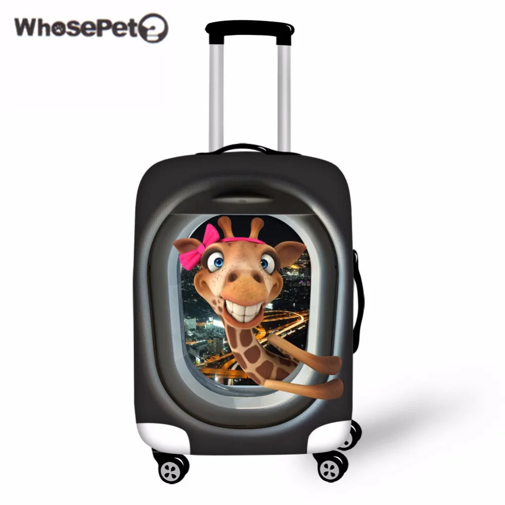 

WHOSEPET 3D Giraffe Printing Luggage Protective Cover Animals Zoos Suitcase Case Covers Made For 18-30 Inch Anti-scratch Cover